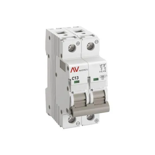 Выключатель автоматический модульный 2п C 13А 6кА AV-6 AVERES EKF mcb6-DC-2-13C-av фото 2