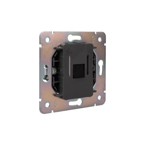 Розетка компьютерная СП STRONG MIELE RJ45 кат.6 антрацит Kranz KR-78-0724-5 фото 5