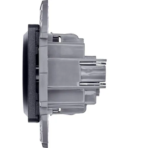 Розетка 1-м СП Inspiria 16А IP20 250В 2P+E защ. шторки немецк. стандарт механизм антрацит IEK 673733 фото 3