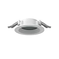 Светильник светодиодный DL-01 Pro 100мм 10Вт 4000К 120x49мм IP65/40 круглый встраив. RAL9003 бел. муар с защитным силикатным стеклом VARTON V1-RF-00111-GL000-6501040