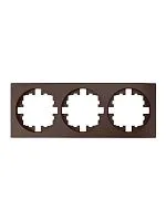 Рамка 3-м OSEN горизонт. квадрат шоколад LEZARD 743-7300-148