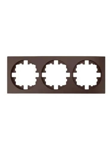 Рамка 3-м OSEN горизонт. квадрат шоколад LEZARD 743-7300-148