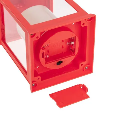 Фонарь декоративный со свечкой красный корпус размер 10.5х10.5х24см тепл. бел. Neon-Night 513-059 фото 3