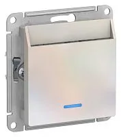 Выключатель карточный 2мод. СП AtlasDesign 10А IP20 без задержки времени механизм жемчуж. SE ATN000467
