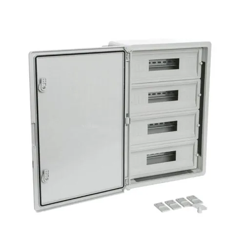 Корпус пластиковый распределительный ЩРН-60 IP65 сер. дверь 600х400х200 Промрукав PR08.26501