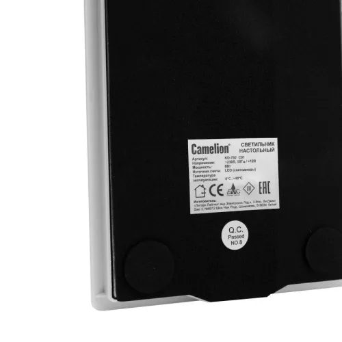 Светильник светодиодный настольный KD-792 C01 6Вт 4000К 230В сенсор. вкл. 4 уровня яркости бел. Camelion 12488 фото 9