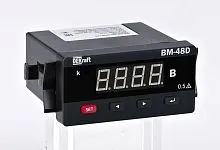 Вольтметр цифровой ВМ-48D 1ф вх. 100В вых. RS-485 96х48мм LED-дисплей DEKraft 50376DEK