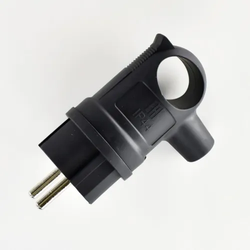 Вилка 16А 2P+PE 220-240В IP44 с ручкой каучук LEZARD 106-0400-0109/109