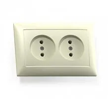 Розетка 2-м СП Селена РС16-371 16А IP20 сл. кость Кунцево 8147