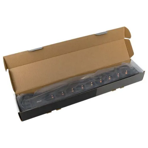 Блок PDU TERACOM PRO 19дюйм 1U 16А/250В 9 роз. Schuko шнур 2м 3х1.5кв.мм вилка Schuko корпус алюм. черн. EKF TRP-HPD-16A-9SH-2MSH фото 8