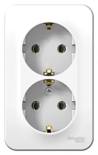 Розетка 2-м ОП Blanca 16А IP20 250В с заземл. без защ. шторок бел. SE BLNRA010201 фото 5