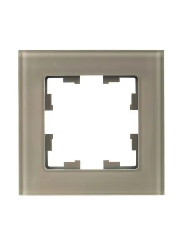 Рамка 1-м BRITE РУ-1-2-БрД стекло дым. IEK BR-M12-G-K30 фото 3