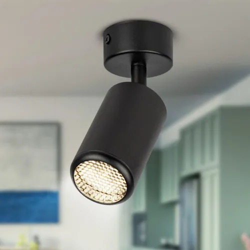 Светильник OL55 MR16 GU10 IP20 BK настенно-потолочный спот черн. ЭРА Б0061886