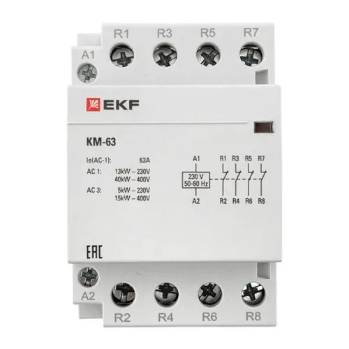 Контактор модульный КМ 63А 4NC (3 мод.) PROxima EKF km-3-63-04 фото 5
