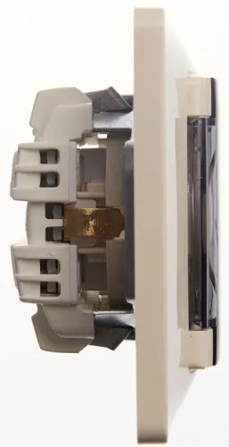 Розетка 1-м СП Glossa 16А IP44 с заземл. защ. шторки с крышкой в сборе беж. SE GSL000248 фото 12