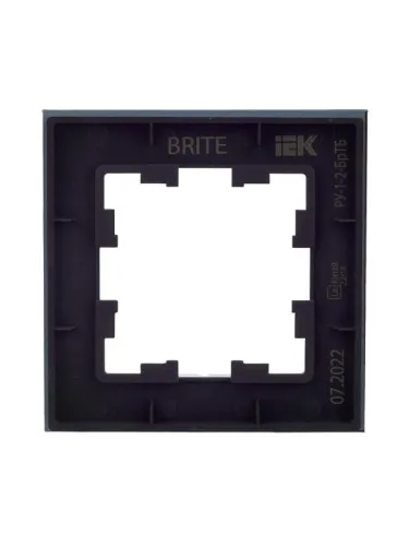 Рамка 1-м BRITE РУ-1-2-БрТБ стекло темн. бронза IEK BR-M12-G-K45 фото 6