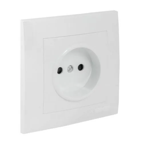 Розетка 1-м СП Валенсия 10А IP20 без заземл. защ. шторки бел. PROxima EKF EWR10-022-10 фото 4