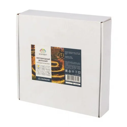 Шнур светодиодный Дюралайт фиксинг 2Вт 24LED/м тепл. бел. 10м Neon-Night 121-326-10 фото 3