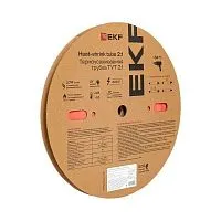 Трубка термоусадочная ТУТ нг 8/4 красн. (уп.100м) EKF tut-8-r