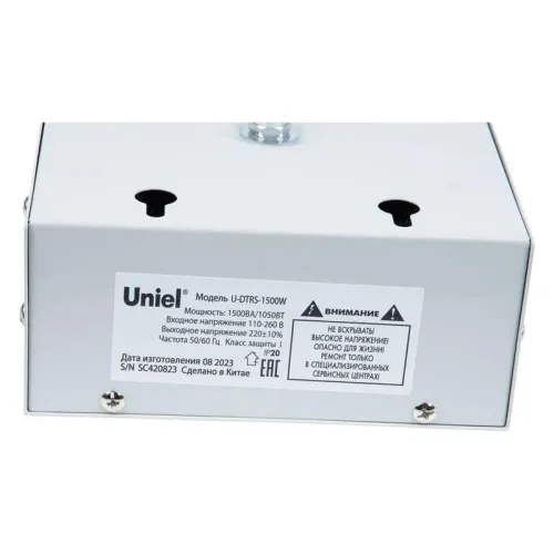 Стабилизатор напряжения U-DTRS-1500W 1ф 1.5кВА релейный ультратонкий настен. Uniel UL-00010578 фото 3