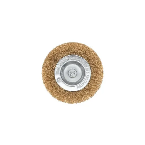 Щетка дисковая для дрели витая латунированная проволока 75мм Kranz KR-91-1249 фото 3