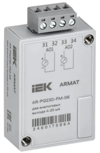 Модуль анализатора качества электроэнергии 2 аналоговых вых. ARMAT IEK AR-PQ23D-FM-06