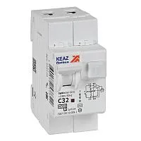 Выключатель автоматический дифференциального тока 2п OptiDin D63-23C32-AC-У3 C32 100мА 4.5кА с защитой от сверхтоков КЭАЗ 328108