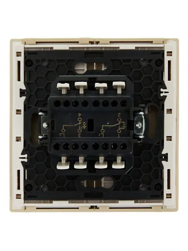Выключатель проходной 2-кл. СП FORTE&PIANO 10А FP408 с индикацией ваниль IEK FP-V22-1-10-1-K10 фото 3