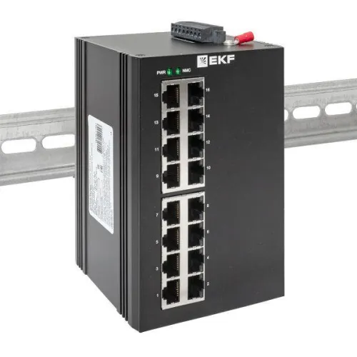 Коммутатор управляемый промышленный уровня L2 ML2-16GT 16 портов 10/100/1000Base-T(X) RJ45 монтаж на DIN-рейку TSX EKF TSX-ML2-16GT фото 6