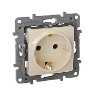 Розетка 1-м СП Etika 16А IP20 250В 2P+E с заземл. немецк. стандарт винтов. клеммы механизм сл. кость IEK 672321