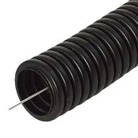 Труба гофрированная ПП легкая d внутр. 18.3мм d наружн. 25мм 350 Н безгалоген. (HF) стойкая к УФ черн. (уп.10м) Промрукав PR02.0422