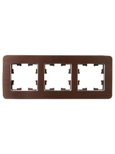Рамка 3-м BRITE РУ-3-1-Бр метал. коричн. RE AL IEK BR-M32-M-21-K30 фото 3