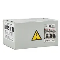 Ящик с понижающим трансформатором ЯТП 0.25 220/36В (3 авт. выкл.) Basic EKF yatp0.25-220/36v-3a