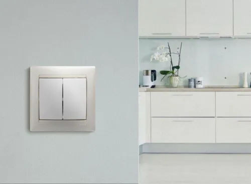 Выключатель 2-кл. СП Valena 10А IP31 250В механизм бел. IEK 774405 фото 6