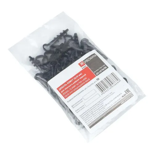 Дюбель-хомут d5х10мм для плоского кабеля черный (уп.100шт) PROxima EKF plc-cd1-5x10b фото 2