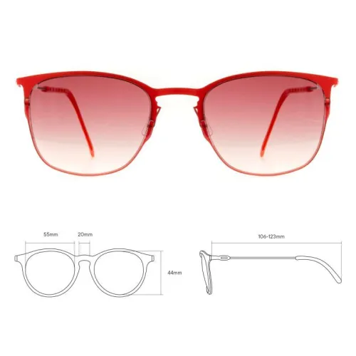 Очки солнцезащитные модель 11 титан с линзами красн. градиент красн. DKC TCSDRS53010003 фото 4