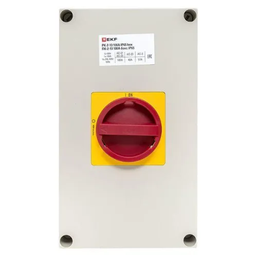 Переключатель кулачковый ПК-2-13 100А 3п "ВКЛ-ВЫКЛ" с блокировкой в боксе IP65 PROxima EKF pk-2k-13-100-a65 фото 8