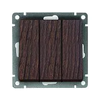 Выключатель 3-кл. СП Афина 10А IP20 механизм венге Universal A0043-V