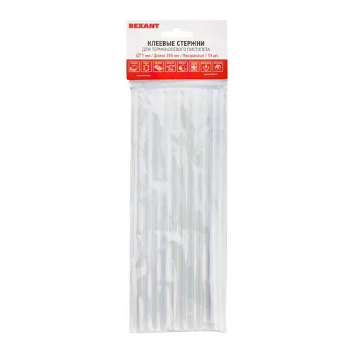 Стержень клеевой d7.4мм L200мм прозр. (уп.10шт) Rexant 09-1103 фото 4