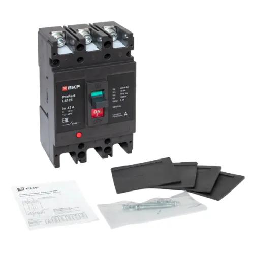Выключатель автоматический 3п 63А 18кА LS125 ProPact EKF mccb-125-18-3-63-ls фото 2