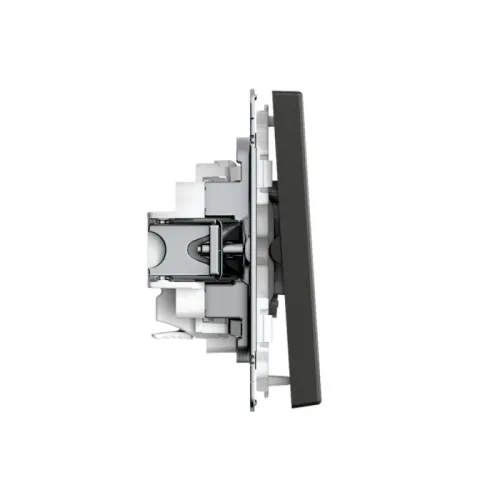 Выключатель 2-кл. ArtGallery 10AX быстрозажим. клем. механизм базальт SE GAL001451S фото 3