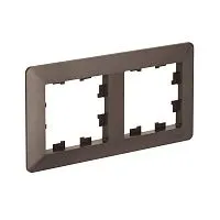 Рамка 2-м AtlasDesign Air мокко/дым. черн. SE ATN220602