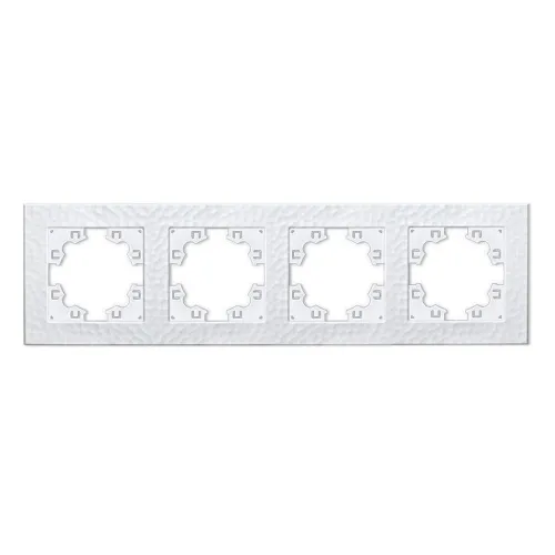 Рамка 4-м Афина фактурная универс. бел.Universal A10046