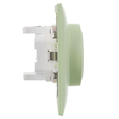 Розетка 2-м SKANDY 16А с заземл. защ. шторки в сборе SK-R07G мятный IEK SK-R24-16-K06-F фото 4