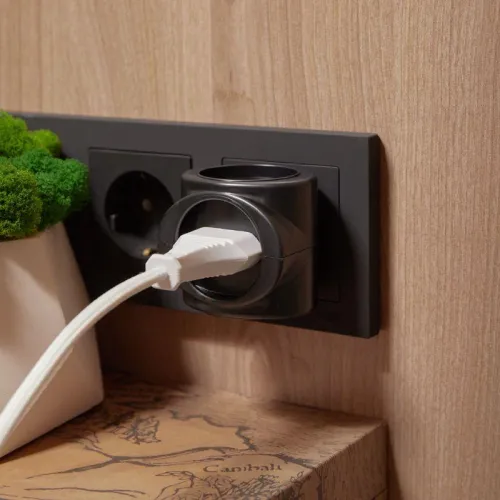 Разветвитель 3-м 6А IP20 220В биметал. черн. Rexant 11-1064-1 фото 8