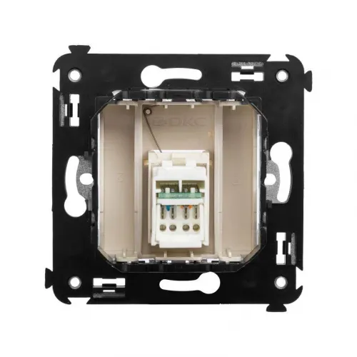 Розетка компьютерная 1-м СП Avanti "Ванильная дымка" RJ45 кат.5E DKC 4405463 фото 3