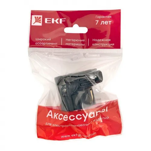 Вилка угловая 16А 250В усиленная с заземл. черн. PROxima EKF AVY16-30-r фото 5