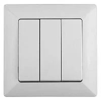 Выключатель 3-кл. СП Solo 4-106-01 10А 250В IP20 бел. Intro Б0053601