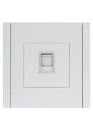 Розетка компьютерная RJ45 кат.5E FORTE&PIANO FP232 бел. IEK FP-K10-1-K01 фото 2