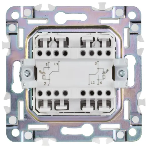 Выключатель проходной 2-кл. SKANDY 10А SK-V10G с индикацией мятный IEK SK-V22-1-10-K06 фото 5